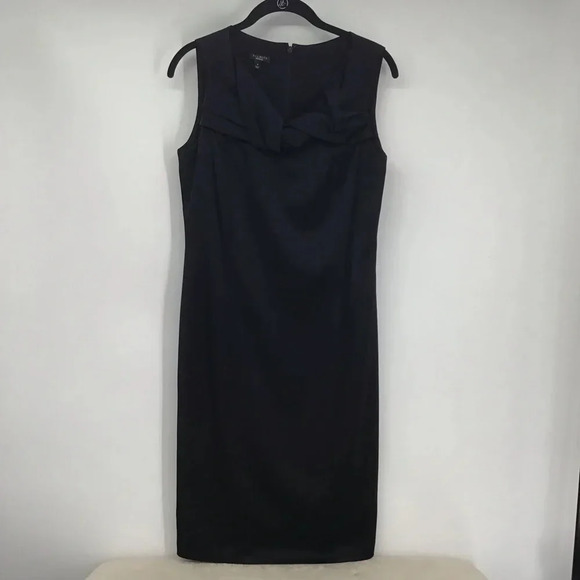 Talbots Women’s Party Cocktail Career Sheath Fitted Black Dress Size 6 - Picture 1 of 7